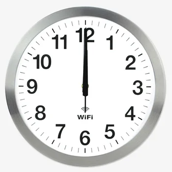 20 אינץ ' Smart WIFI זמן אוטומטי סינכרון רשת שעון השתקת שעון קיר מודרני מינימליסטי חדר מגורים קוורץ שעון הביתה