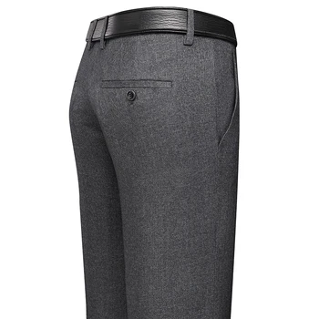 חדש סתיו גברים חליפת מכנסיים בסגנון קלאסי מוצק עסקית רשמית מכנסיים ישר חליפת מכנסיים Mens המשרד מזדמנים חכם איש מכנסיים