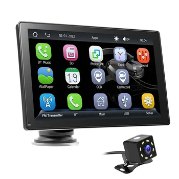 9 אינץ ' סטריאו לרכב רדיו Bluetooth-אלחוטי תואם Carplay אנדרואיד אוטומטי נגן מולטימדיה HD מסך מגע מולטימדיה, מקלט