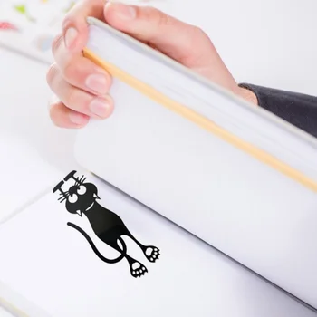 חלול חתלתול פלסטיק סימניה קריקטורה חמודה חתול מטורף תלוי קריאת המחברת סמן נייר משרדי, ציוד לביה 