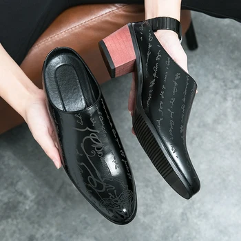 מכירה חמה תנין גברים של נעלי העקב רשמית עור חום לגברים נעלי שמלה נעלי אופנה, Mens נעליים מזדמנים Zapatos Hombre 2021