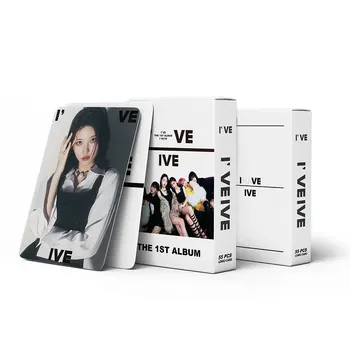 Kpop איידול 55Pcs/סט Lomo כרטיס IVE 1 אלבום גלויה אלבום תמונות חדש להדפיס כרטיסי תמונה אוהדים מתנות אוסף