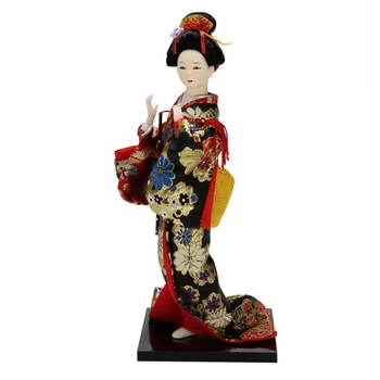 12 אינטש קימונו יפני גיישה בובה יפנית מסורתית גיישה קימונו הבובה פיסול מסורתי משובח קימונו