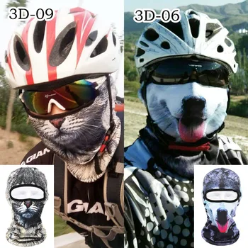 3D חתול כלב מסיכת פנים של בעלי חיים חמודים גרב אופנוע מוטוקרוס האופנוע סקי סנובורד כובע הקסדה שלי רוכבת על אופניים כיסוי