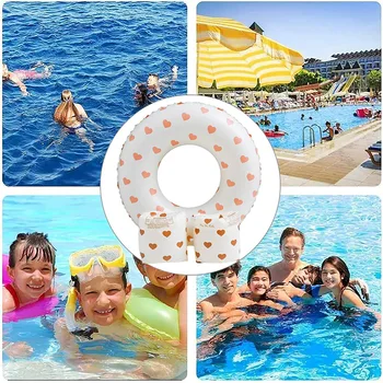 בריכת שחייה מעגל PVC חלקה בריכת שחייה Floaters ילדים ללבוש עמיד יוניסקס לשימוש חוזר נוח עבור מסיבת חוף