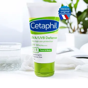 50ml Cetaphil קרם הגנה מפני שמש גבוהה SPF 50+/PA++++ קרם מרענן עמיד במים עבור הפנים והגוף בקרם לחות