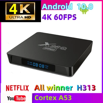 2023 X96Q PRO 4K Smart TV BOX Android 10.0 Allwinner H313 2.4 G 2GB 16GB Wifi הטלוויזיה החכם Media Player X96Q 1G 8G Set Top Box 4K