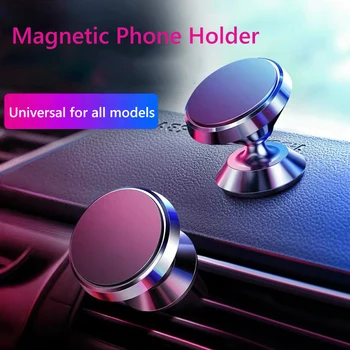 הרכב מחזיק טלפון 360 Rotatable מגנטי לוח המחוונים השמשה הר אנטי להחליק CNC אלומיניום סגסוגת עבור iPhone 14 13 12 Pro מקס