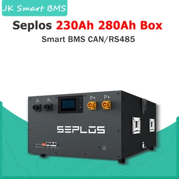 SEPLOS מייסון מקרה סוללה 24V 48V DIY ערכת תיבת 16 105Ah 230Ah 280Ah BMS BT APP יכול RS485 כדי מהפך איב 280Ah CATL304 LiFePo4