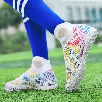 Mbappé Chuteira החברה כדורגל סוליות נעליים הסיטוניים חיצונית ללבוש עמידים משובץ נעלי כדורגל Futsal אימונים נעלי ספורט.