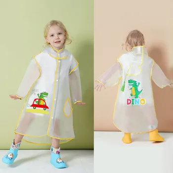 ילדים מעיל גשם קריקטורה חמוד Rainwear מוצרים לילדים עמיד למים בבגד שקוף Rainsuit אווה