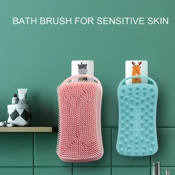 לולאה להתמודד עם אמבט מברשת להחיות מקלחת שגרתית עם דו-צדדי מסיליקון הגוף מסנני פילינג עיסוי על העור