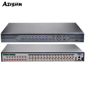 AZISHN H. 265+ 5MP טלוויזיה במעגל סגור DVR 32CH עבור יום א מצלמת וידאו 6-in-1 קואקסיאליים היברידית NVR P