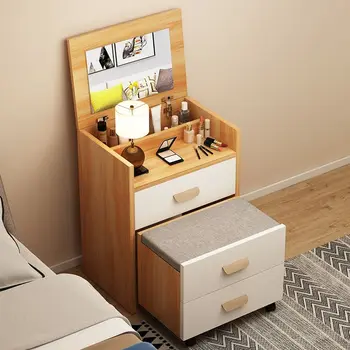 שידה מעץ מראה קיפול השולחן שליד המיטה משולבת חדר שינה מודרני ופשוט Flip-Top איפור השולחן Vestidores ריהוט הבית