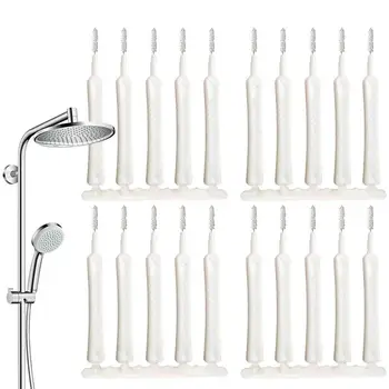 מקלחת מברשת לניקוי 20pcs נגד סתימת מברשת ניקוי עבור המקלחת רב תכליתי לניקוי כלי עבור מלון הביתה