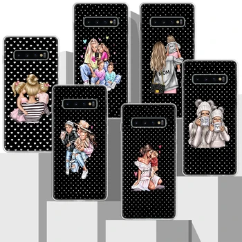 אופנה, משפחה, אמא תינוק רך סיליקון טלפון Case For Samsung Galaxy M12 M21 M30S m31 לאמת M51 M32 M52 הערה 20 אולטרה 10 פלוס 9