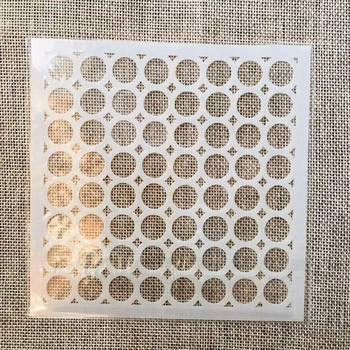 13cm עיגול DIY שכבות שבלונות ציור קיר אלבום צביעה הבלטה אלבום מעוצב בתבנית