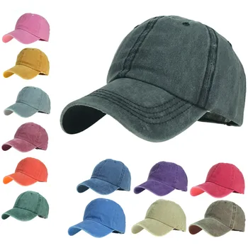 מבוגר עצמות שטף ג 'ינס כובע בייסבול לגברים נשים רגיל צבע מתכוונן ג' ינס כובע Snapback Casquette יוניסקס מזדמן כל התאמה