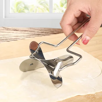 נירוסטה להכנת כופתאות בצק מעגל מכונת רולר מטבח מאפה Embosser DIY פשטידת פסטה רביולי אפייה Accessorie