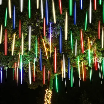 1/2/3/4 להגדיר מטאורים, גשם LED אורות מחרוזת עמיד למים חג המולד פטיו חיצוני קישוטי החתונה Navidad עץ חג
