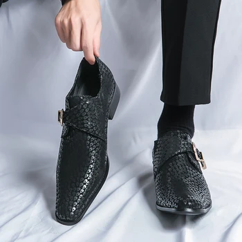 2023 מגמה מכוונת ספרית נעלי עור נשף, ערב שמלות ארוכות חדשים נעלי Mens להחליק על נעלי Non-להחליק גברים נעלי מוקסינים
