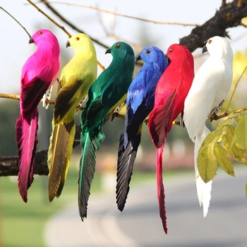 צבעוני סימולציה תוכים מלאכותי ציפורים דגם בבית בחוץ גן הדשא עץ עיצוב Diy עיצוב הדשא עץ עיצוב תפאורה הביתה