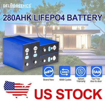 סוללת Lifepo4 EVE280AH bateria לנו במלאי 6000 מחזורים Lifepo 4 12V 24V 48V סוללה נטענת עבור אנרגיה סולארית הבנק