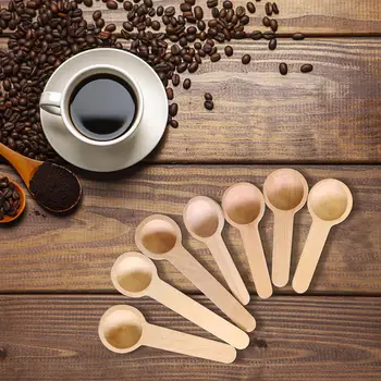 10pcs עץ קטן כפיות מיני תה מתוק, קפה תבלין מלח סוכר כפית מטבח כפות מדידה כלי