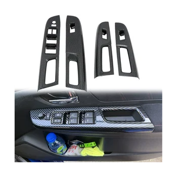 הרכב סיבי פחמן חלון זכוכית להרים את הכפתור לקצץ להחליף כיסוי משענת יד הדלת לוח סובארו WRX/WRX STI 2015-2020 RHD