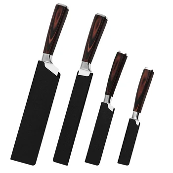 ABS קטיפה להב סכין כיסוי מגן קצה שומרים תיק שחור רב גודל פלסטיק שפים סכין מכסה סכין מטבח, כלי נדן