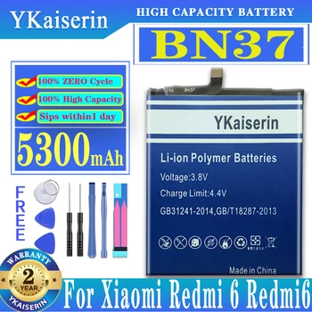 100% מקוריים YKaiserin על שיאו Mi BN37 5300mAh סוללה עבור Xiaomi Redmi Note 6 Note6 Redmi6 Redmi 6 Redmi 6A
