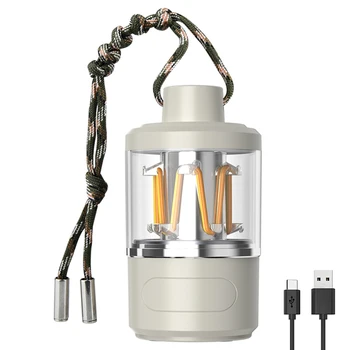 LED חיצוני מחנה אורות 1800Mah סוללה פנס קמפינג 4 ניתן לעמעום אור מצבים מסוג C טעינת USB עבור קמפינג טיולי הליכה חירום
