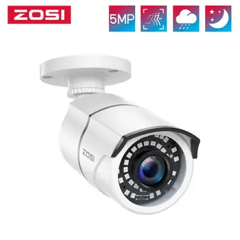 ZOSI PoE ip מצלמה 5 מגה פיקסל HD חיצוני עמיד למים אינפרא אדום 36 ראיית לילה אבטחה מעקב וידאו