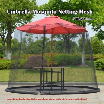 חיצונית מטריה השולחן מסך המתחם חרקים יתושים פטיו פיקניק נטו לכסות 300x230cm על החופה שולחן גינה בחוף