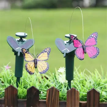 אנרגית שמש עף פרפר ציפור חמניות בחצר הגן יתד קישוט גן עיצוב צבע אקראי קישוט הבית