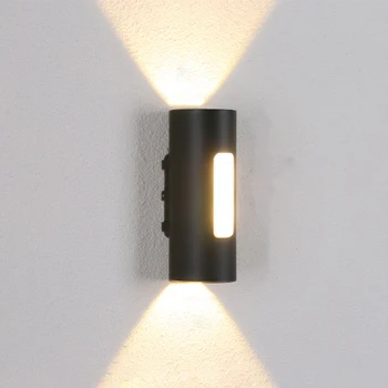 LED מנורות קיר חיצוניות אטימות IP65 אלומיניום אורות קיר מרפסת גן מסדרון פמוט קיר מקורה קיר תאורה