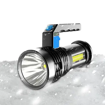 פנס USB להטעין אור LED COB צד אור חיצוני נייד מנורה 4 רמות בהירות עמיד למים נטענת לפידים