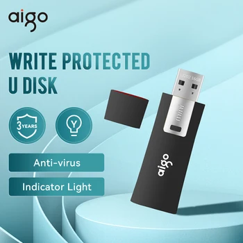 AIGO כתבי הגנה כונן פלאש 16G 32G 64G 8G אנטי-וירוס כונן עט אנטי-misdeletion USB 2.0 מנעול נתונים Pendrive