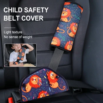 ילדים ברכב חגורות לכסות התאמת מצויר משולש בעל הכתף הצוואר מגן חגורת הבטיחות Positioner הילד כרית כרית