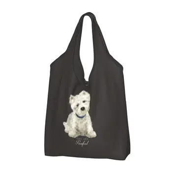 חמוד ווסט היילנד וייט טרייר כלב קניות תיק אופנה הקונה כתף שקיות נייד גור ווסטי תיק