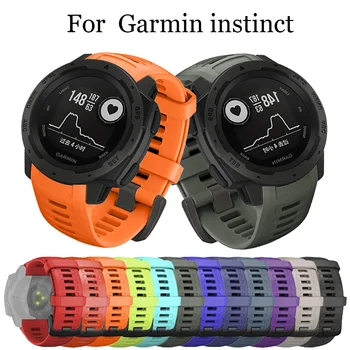 22mm סיליקון רצועת שעון רצועה עבור Garmin אינסטינקט חכם החלפת להקת שעון צמיד Wriststrap עבור Garmin אינסטינקט קוראה