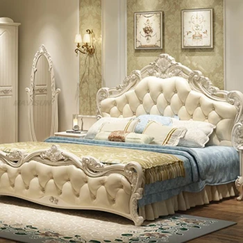מסגרת המלכה עם רוטב המראה מיטות זוגיות ריהוט לחדר השינה, ארונות, שידה ו שידות לילה עם אחסון