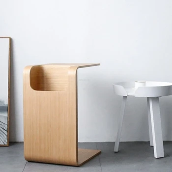 נורדי יצירתית מעץ מלא שולחנות קפה מודרני ריהוט הסלון בבית שולחן פינתי פשוט ספה שולחן צד ארון לאחסון
