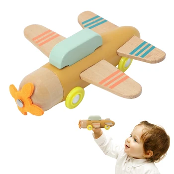 תינוק מעץ מטוס צעצוע בטוח צבעי מים צבעים עשירים צעצוע לילדים היטב מבנה אינטראקטיבי צעצועים עבור הילד מטוס משחק סימולציה