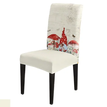 פטריות גמד פרח צמח הכסא כיסוי עבור המטבח מושב כיסא האוכל מכסה למתוח הכיסויים עבור אירועים בבית מלון