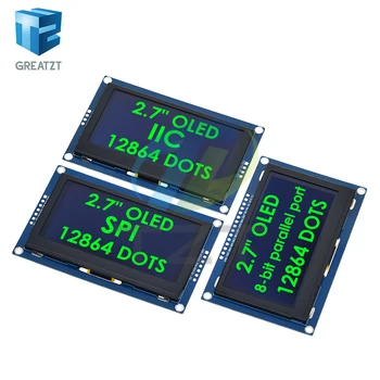 2.7 אינץ OLED LCD 128x64 נוהג SSD1327 IIC / SPI / 8-bit מקבילית עבור Arduino
