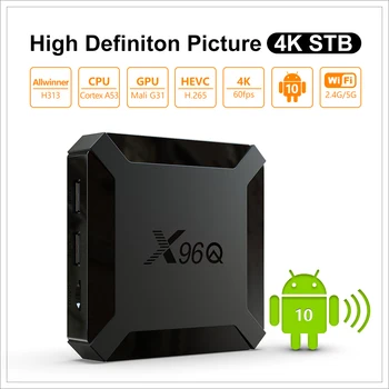 X96Q 10 תיבת הטלוויזיה אנדרואיד 2.4 G Wifi Allwinner H313 Quad Core 1G 8G 2GB 16GB 1080P נגן מדיה 4K חכם Set Top Box
