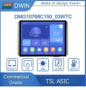 15.0 אינץ', 1024*768 פיקסלים רזולוציה, 16.7 M צבעים, IPS-מסך TFT-LCD פועל DGUS II מערכת DMG10768C150_03W