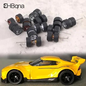 1/64 דגם הרכב גלגלים Hotwheels עם צמיגי גומי בסיסית ABS שונה חלקים מרוצי רכב צעצועים Tomica MiniGT