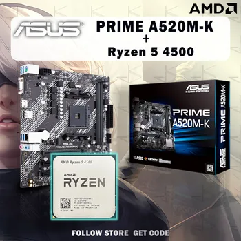 חדש AMD Ryzen 5 4500 R5 4500 מעבד + ASUS ראש A520M K AMD A520 DDR4 לוח האם שקע AM4 אבל בלי יותר מגניב